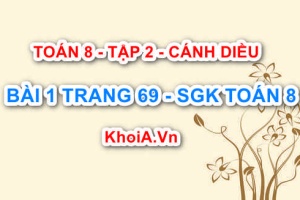 Bài 1 trang 69 Toán 8 Cánh Diều Tập 2